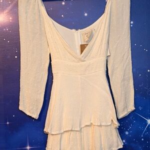 Style Rack Cream Long Sleeve Romper